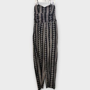 BAND OF GYPSIES (BOG) Collective Black Strapless Jumpsuit Romper Size Large NWT